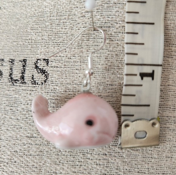 Pink Whale Earrings Necklace Set - Picture 8 of 9